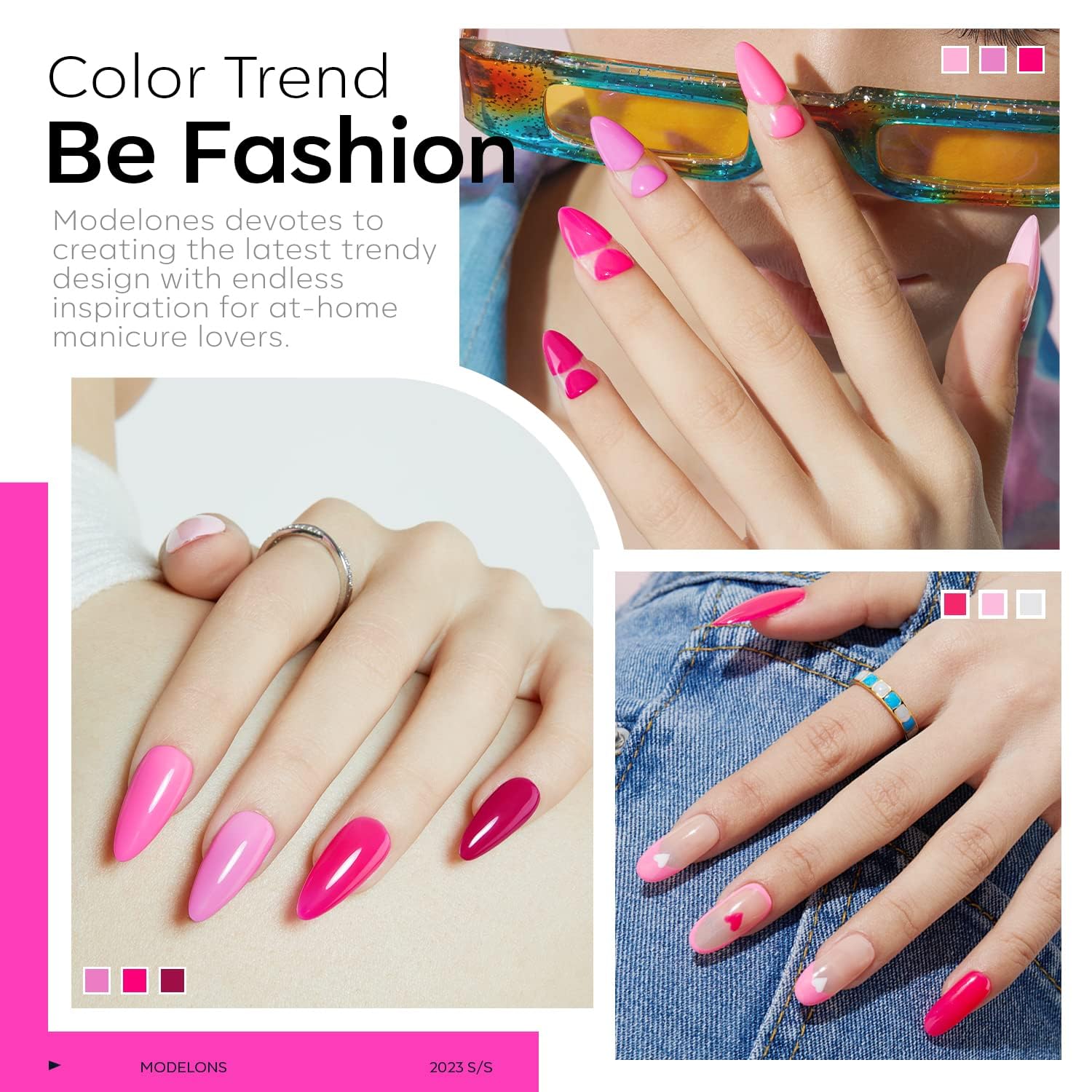 Modelones gel rosa claro bebé, acabado suave para uñas naturales