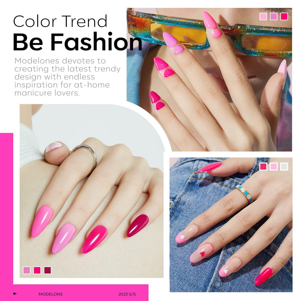 Modelones gel rosa claro bebé, acabado suave para uñas naturales