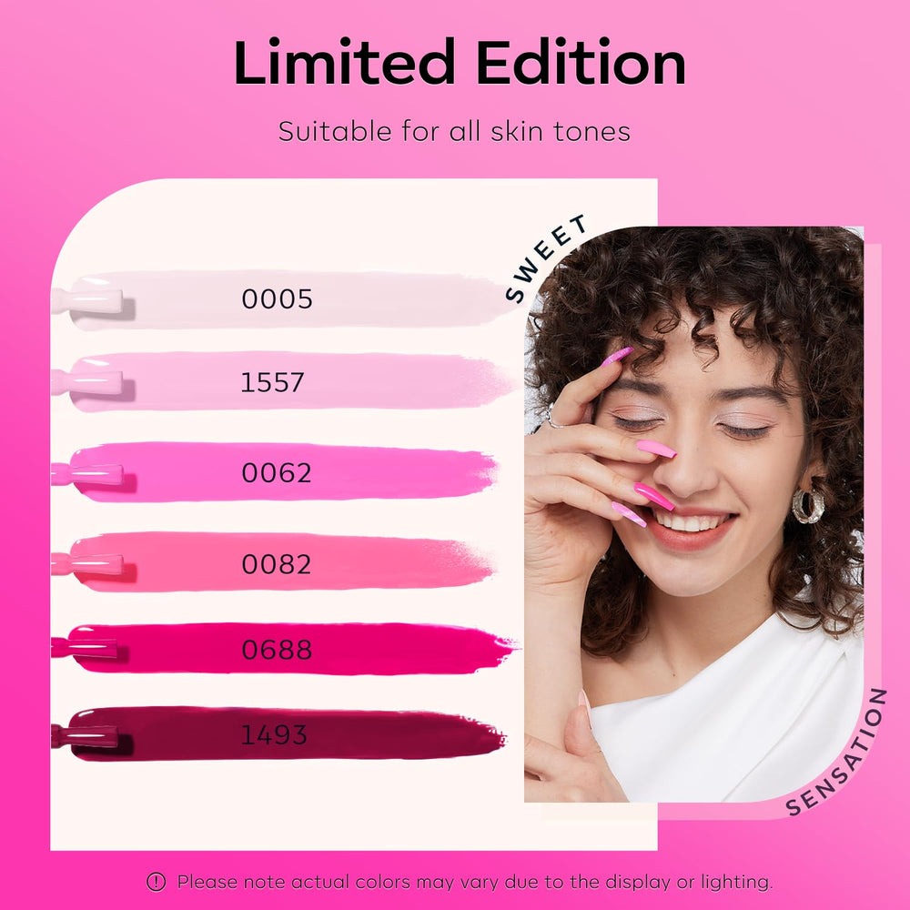 Modelones gel rosa neon intenso para manicure audaz
