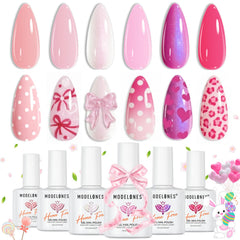 Modelones esmalte gel Rosa Nude: cobertura suave y duración prolongada.