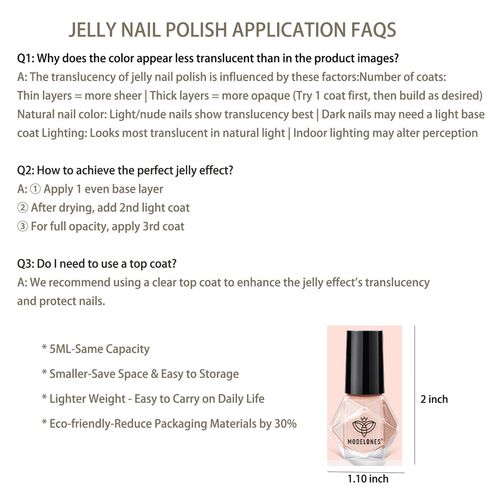 Guía de capas recomendadas para lograr color intenso con esmalte jelly
