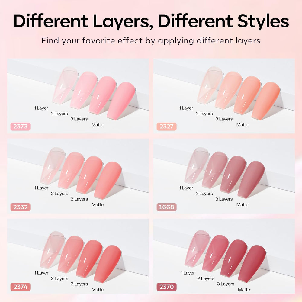 Modelones Jelly Gel neutro nude, acabado suave para looks elegantes.