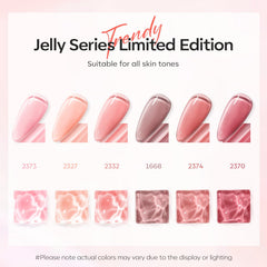 Modelones Jelly Gel nude claro, tono suave para manicura natural.
