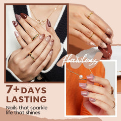 Modelones esmalte uñas tono neutro claro, cobertura suave y brillo.