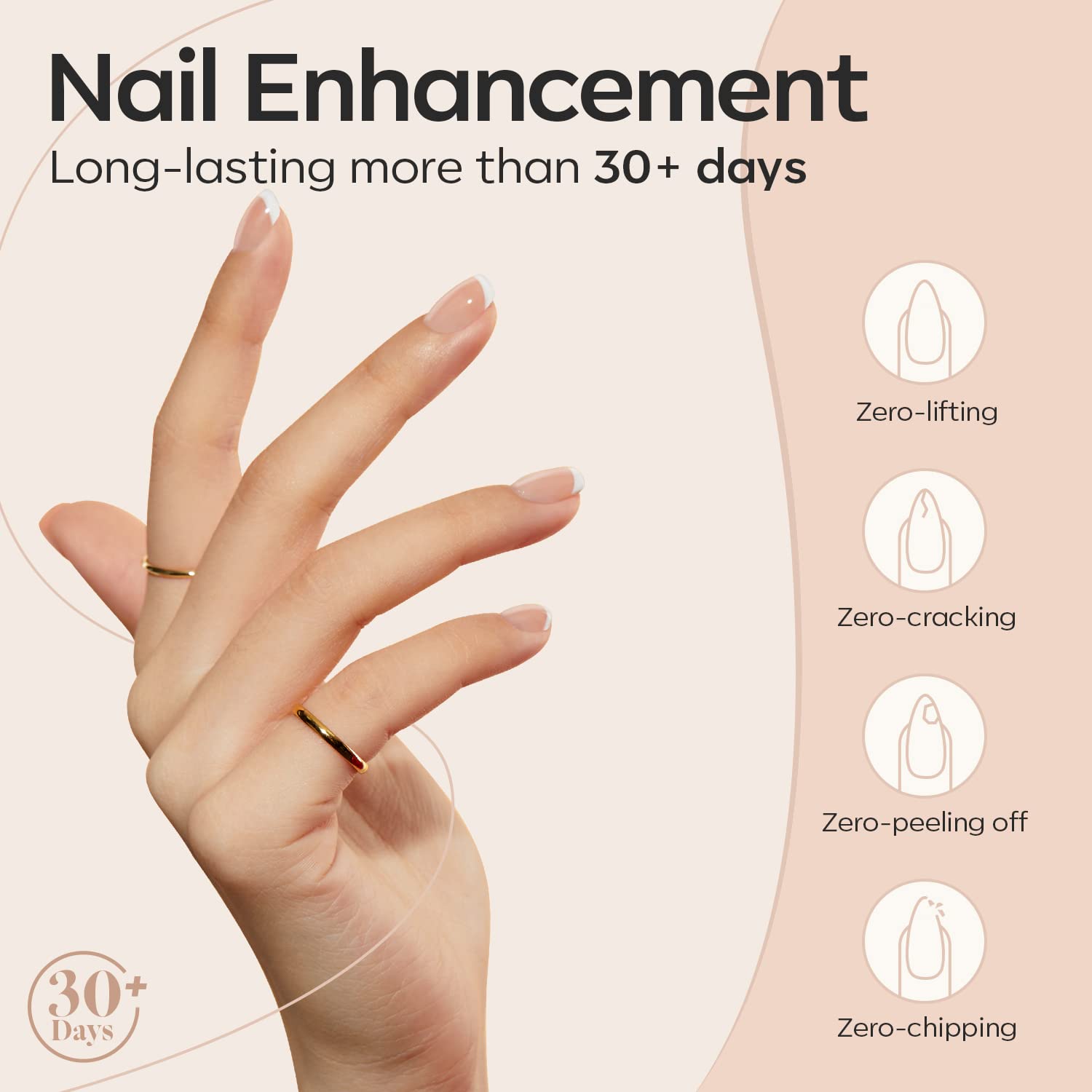 Modelones extensión de uñas para lograr longitud y forma deseadas.