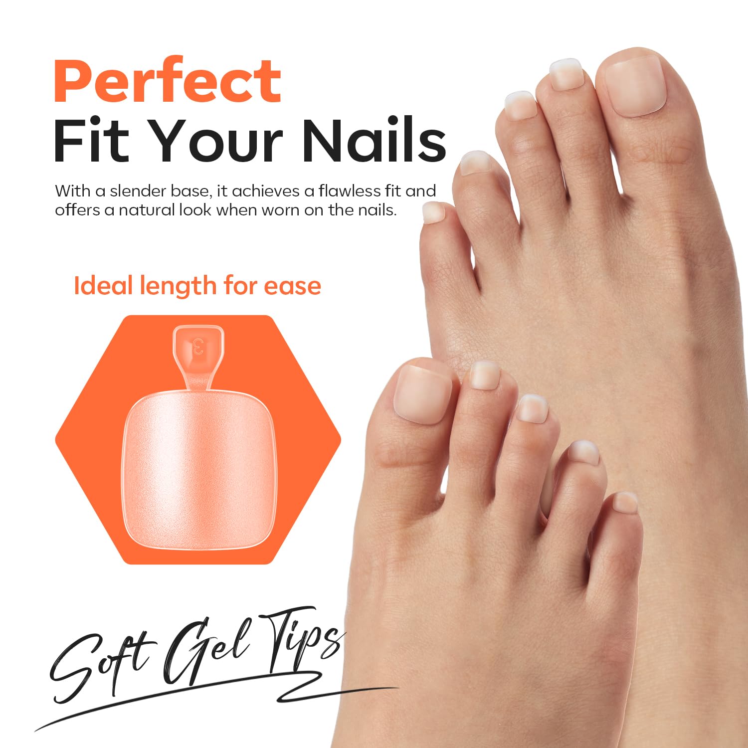 Modelones uso versátil para gel, acrílico o polvo dip en uñas de los pies.