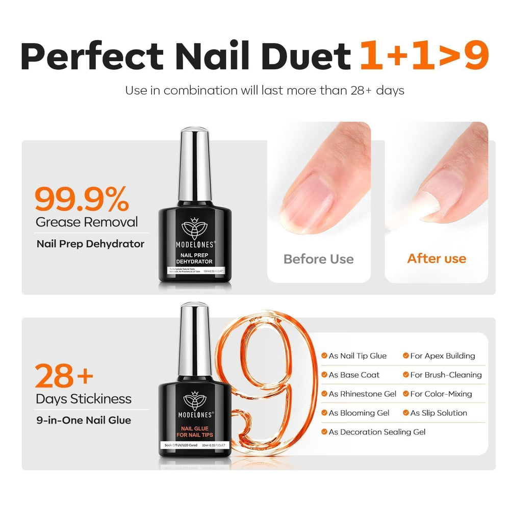 Modelones fifteen sizes almond tips for precise, comfortable fit