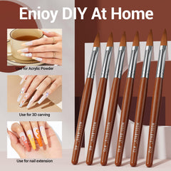 Modelones flat-tube design brush enhancing contact for quick acrylic spreading