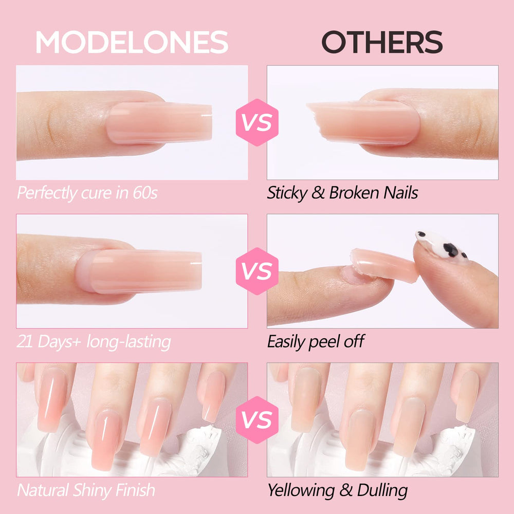 Modelones formas de uñas cuadradas y francesas para variedad.