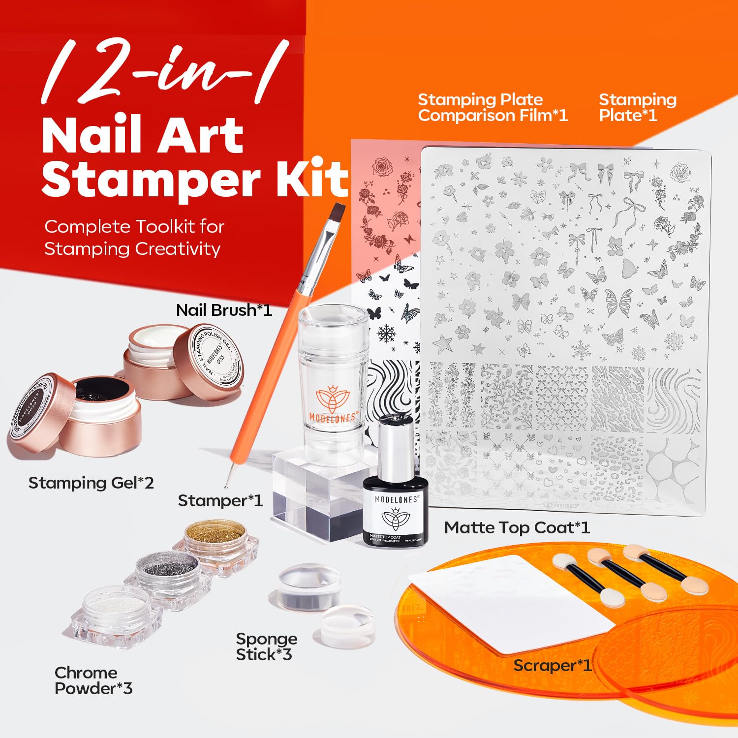 Modelones French tip stamper for clean French nails at home