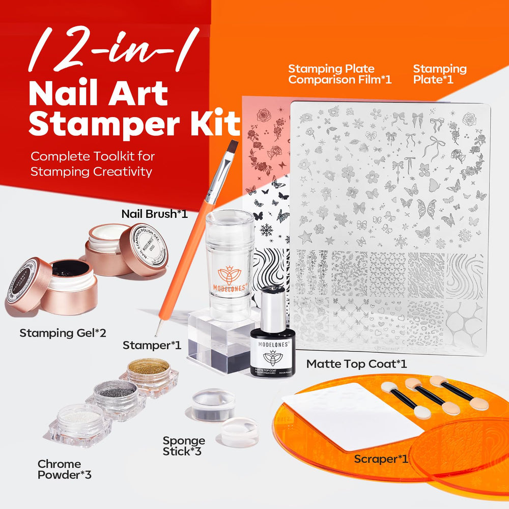 Modelones French tip stamper for clean French nails at home