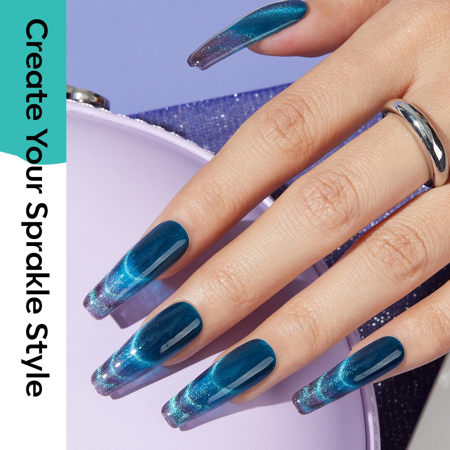 Modelones galaxy series polish delivers starry shimmer even in low light.