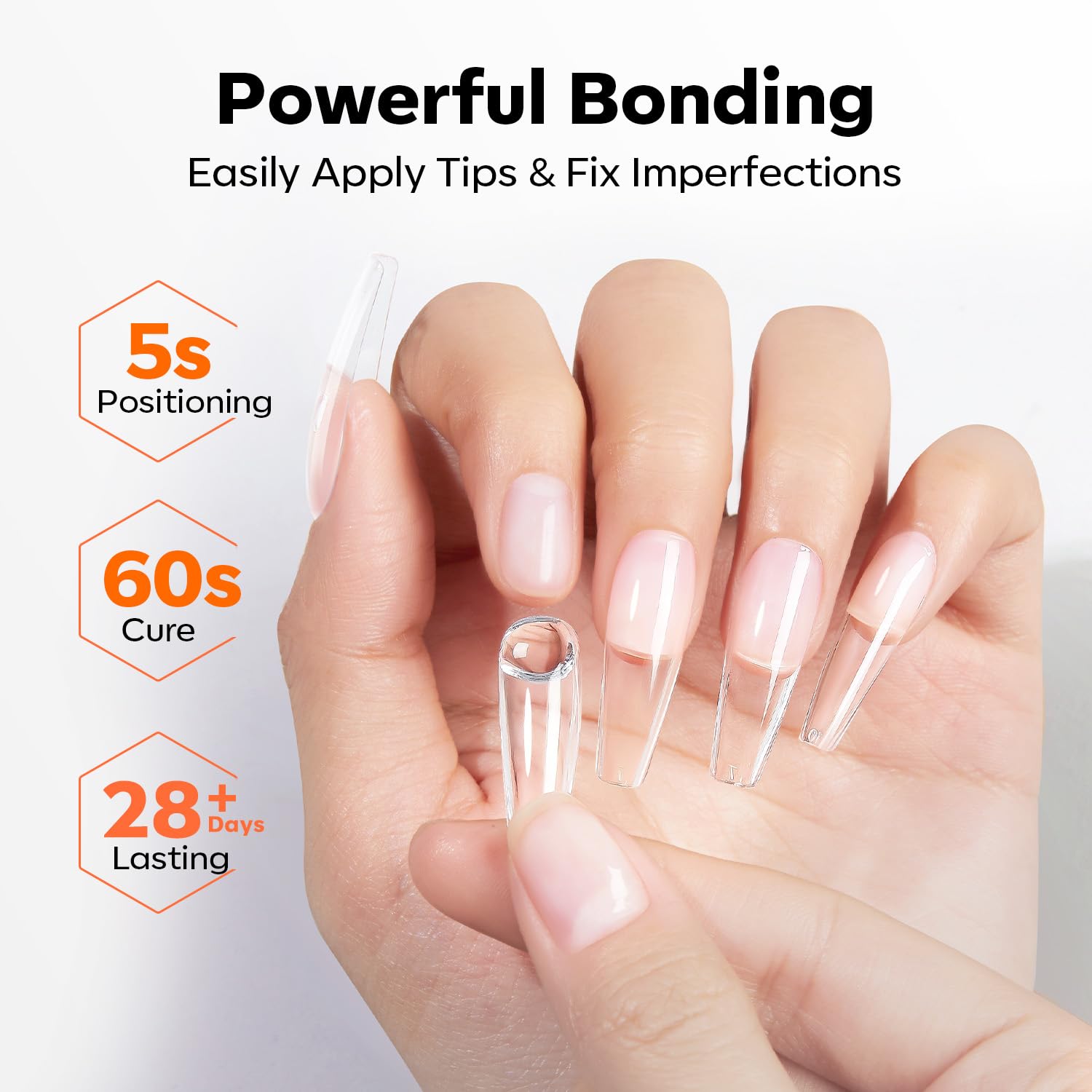 Modelones gel base para una manicura lisa y duradera.