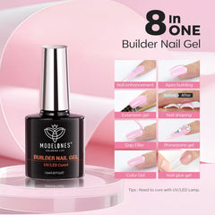 Modelones gel constructor para apex y extensión de uñas con acabado suave