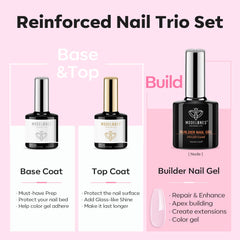 Modelones gel builder tono rosa bebe para uñas naturales y elegantes