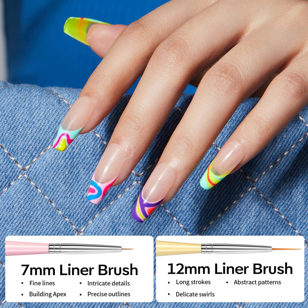 Modelones Gel Nail Brush Head close-up reveals precise bristle layout for gel