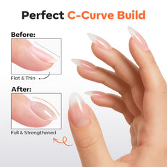Modelones gel transparente: constructor de uñas para refuerzo y superficie lisa.