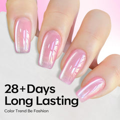 Modelones glitter gel polish close-up with shimmering finish for festive looks.