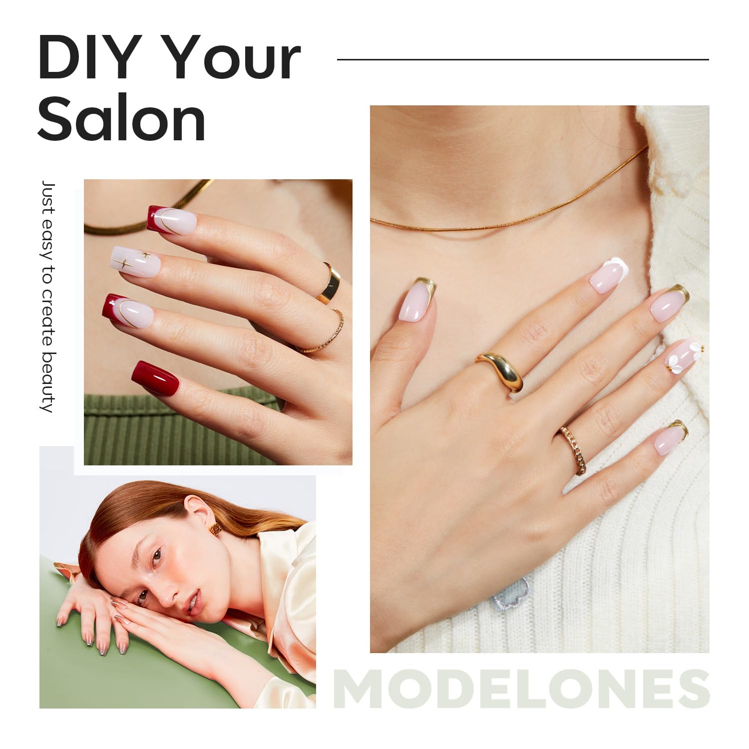 Modelones half-matte texture provides better grip for secure application.