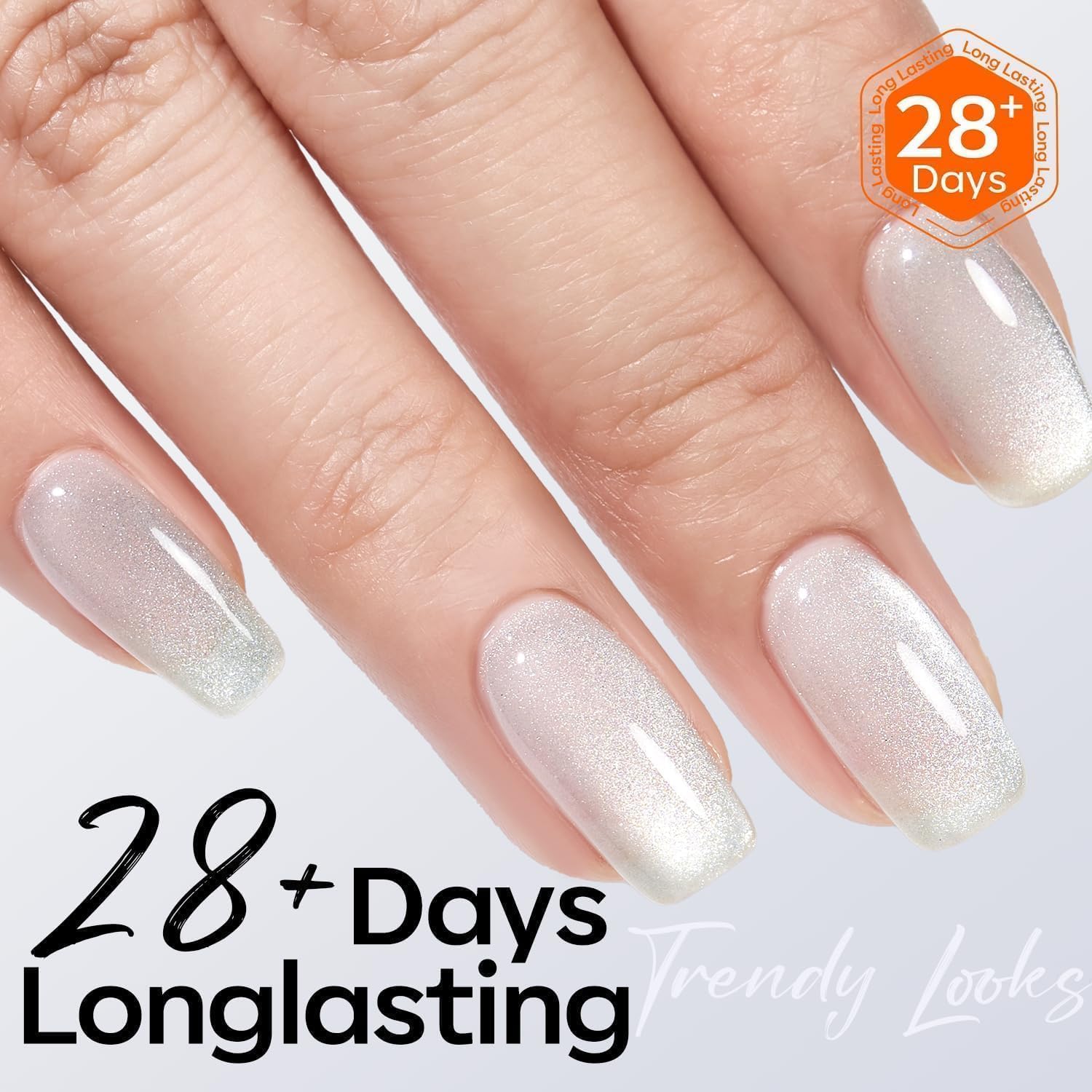 Modelones Heart Cat Eye gloss finish demonstrated on a swatch with reflective shimmer.