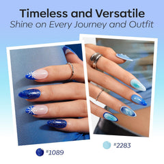 Modelones gel uñas con brillo glitter destaca efectos festivos