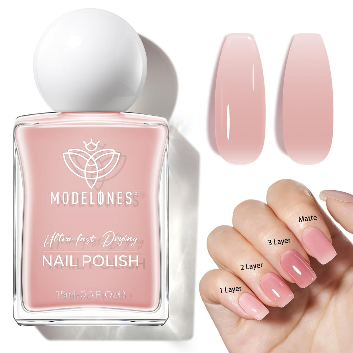 modelones Esmalte Jelly Nude: bote visible, ideal para manicura rápida.