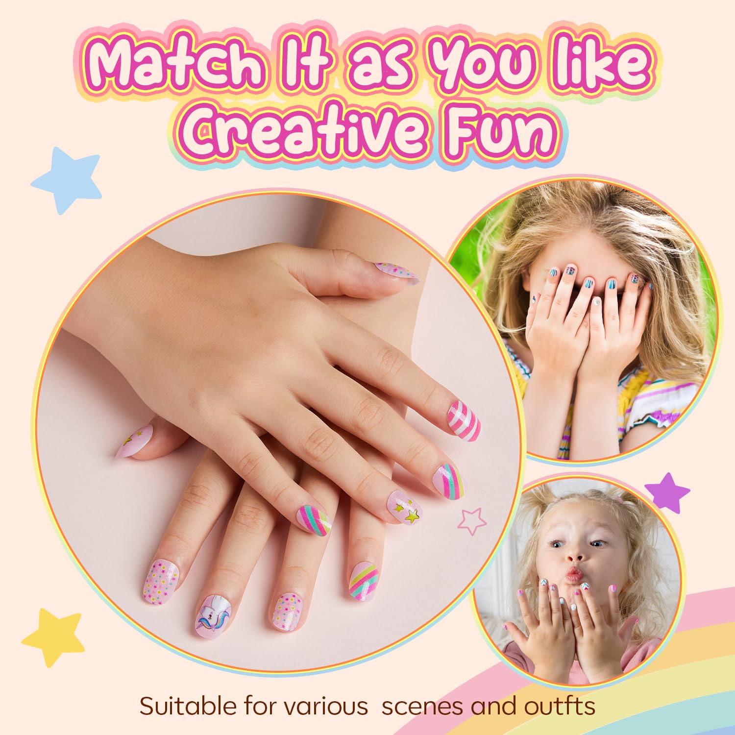 Modelones 12 sizes ensure a comfortable fit for easy DIY nail art exploration.