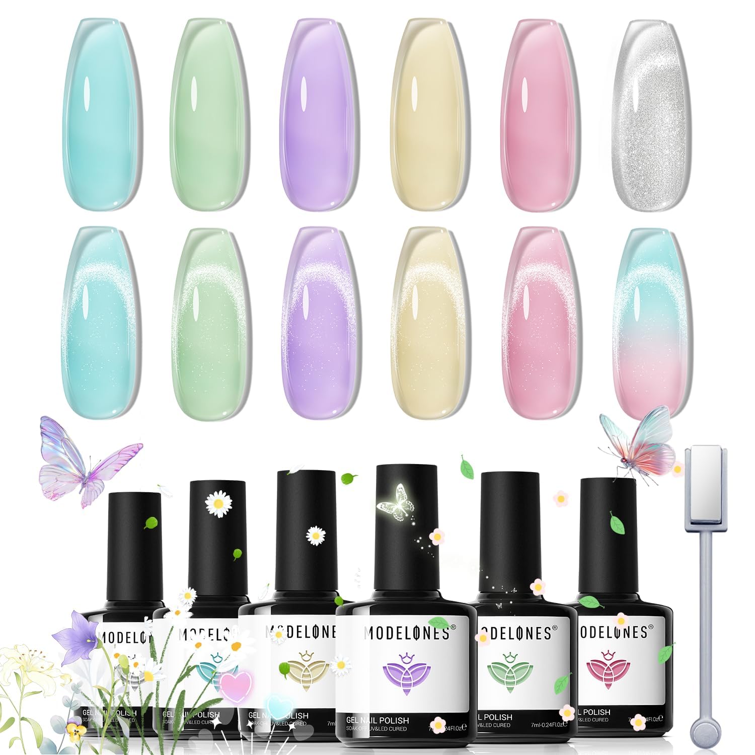 Modelones Kit magnético para diseños creativos en uñas