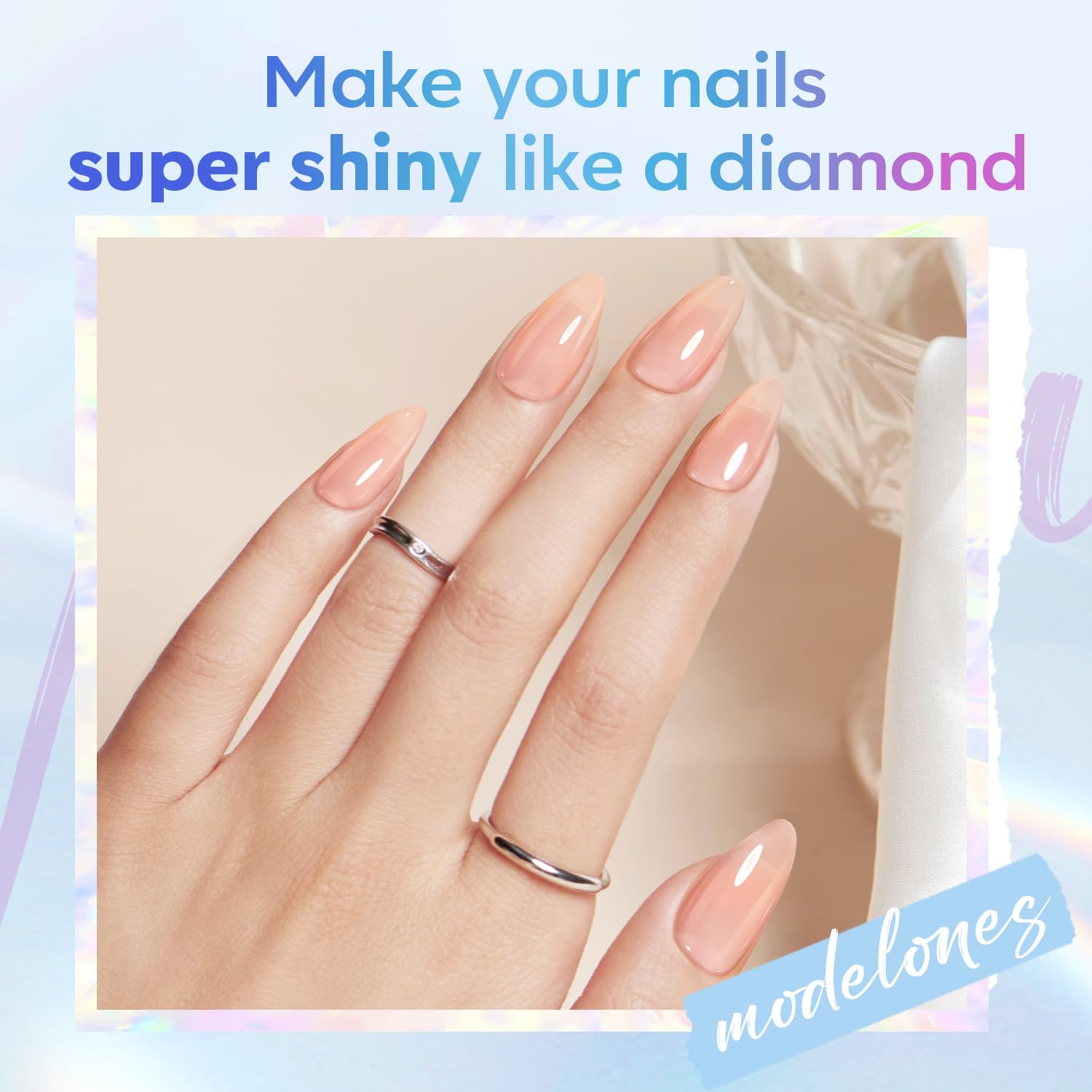 Modelones: kit manicura gel, conjunto completo para diseñar y sellar uñas.