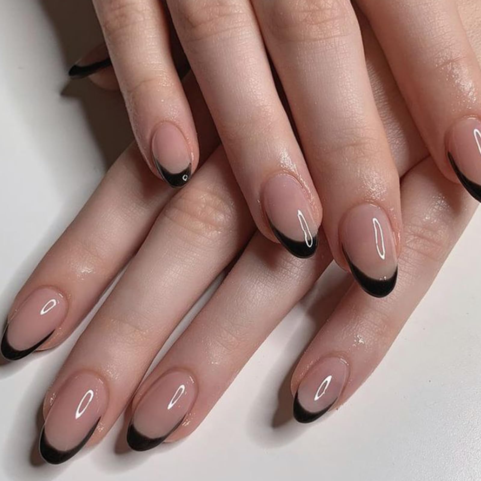 Modelones kit de uñas reutilizable con adhesivo y tapas para pegar
