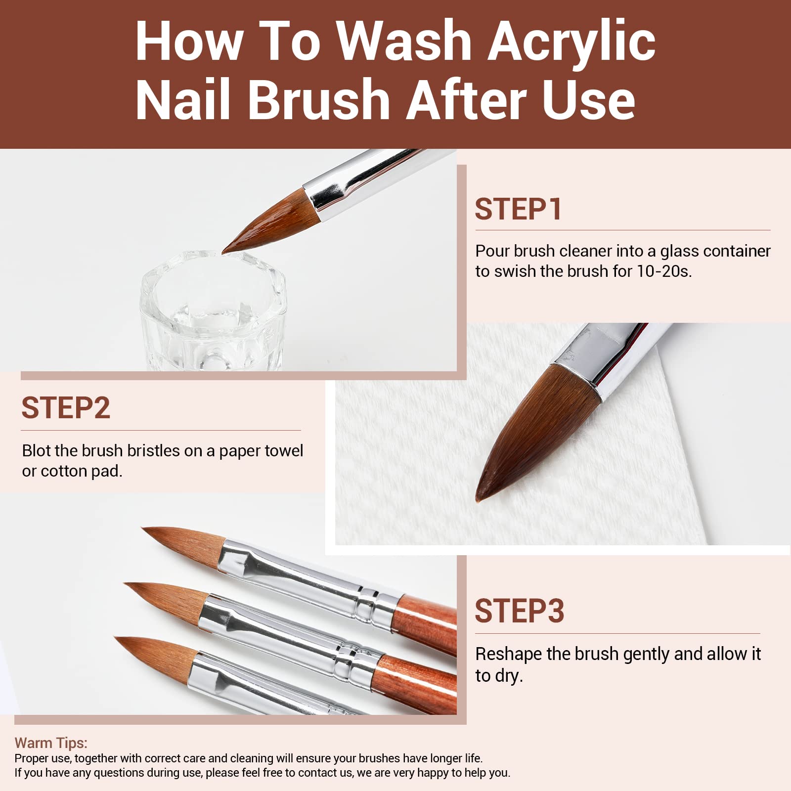 Modelones Kolinsky brush cleaning tips help maintain bristle integrity over time