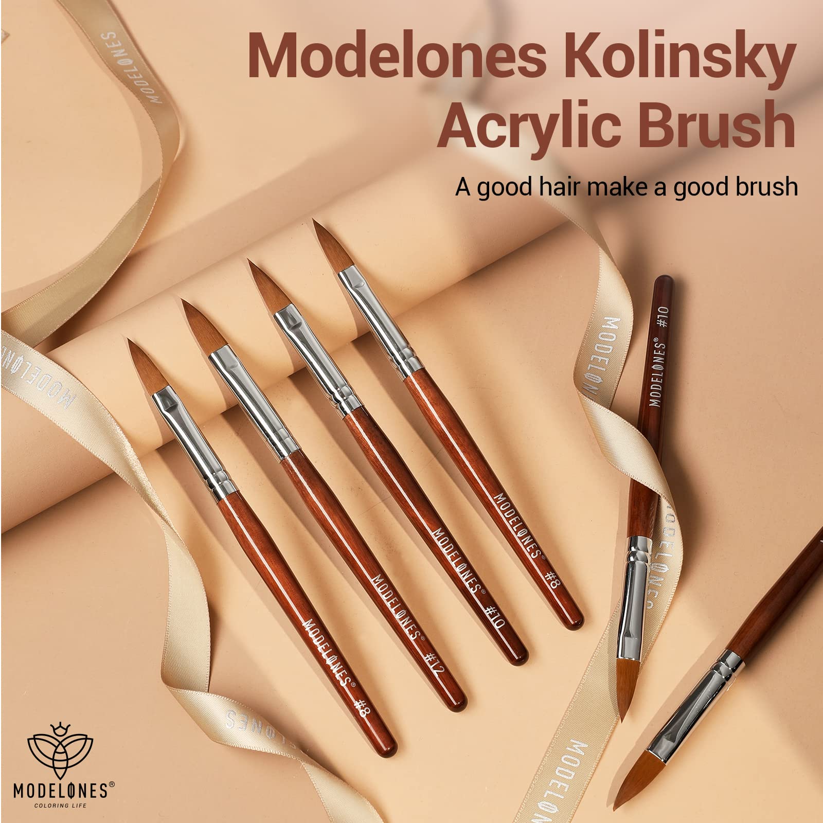 Modelones professional Kolinsky brush tool for salon-grade precision