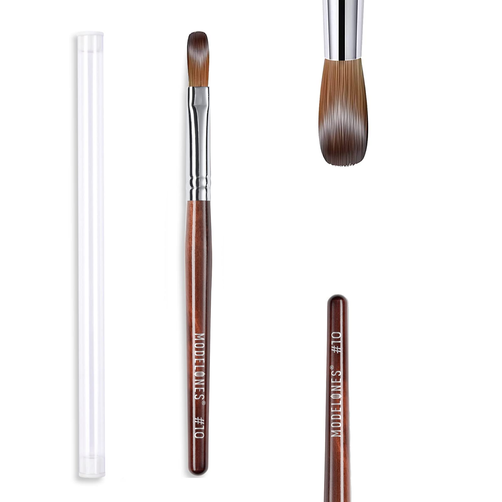 Modelones Kolinsky Sable brush hair close-up for smooth acrylic application.