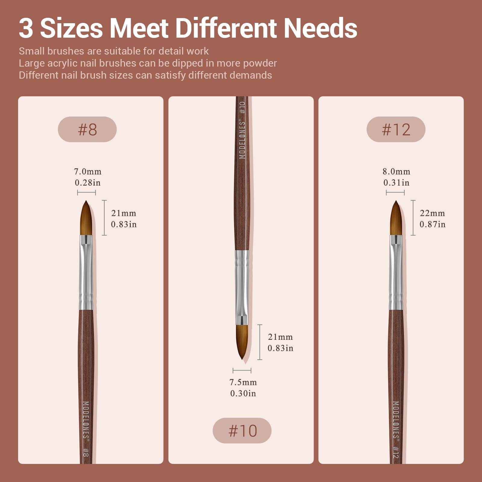 Modelones Kolinsky Sable brush in a salon setting for professional results.