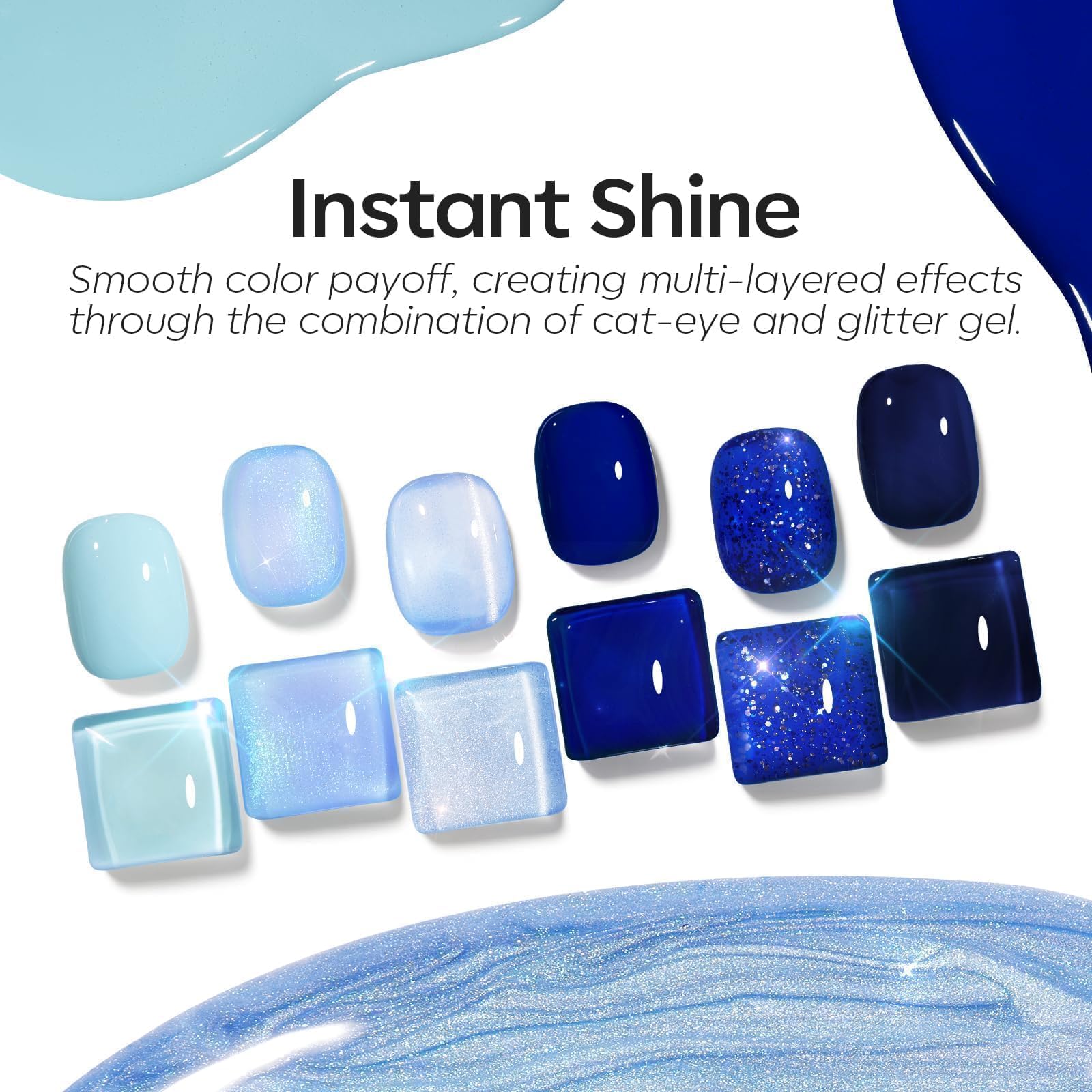 Modelones gel curado con lámpara muestra acabado brillante y resistente