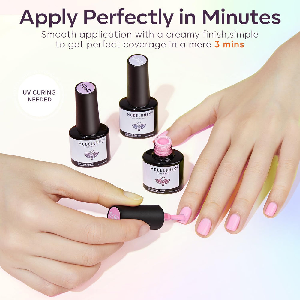 Modelones LED nail lamp for quick 30-90 second curing.