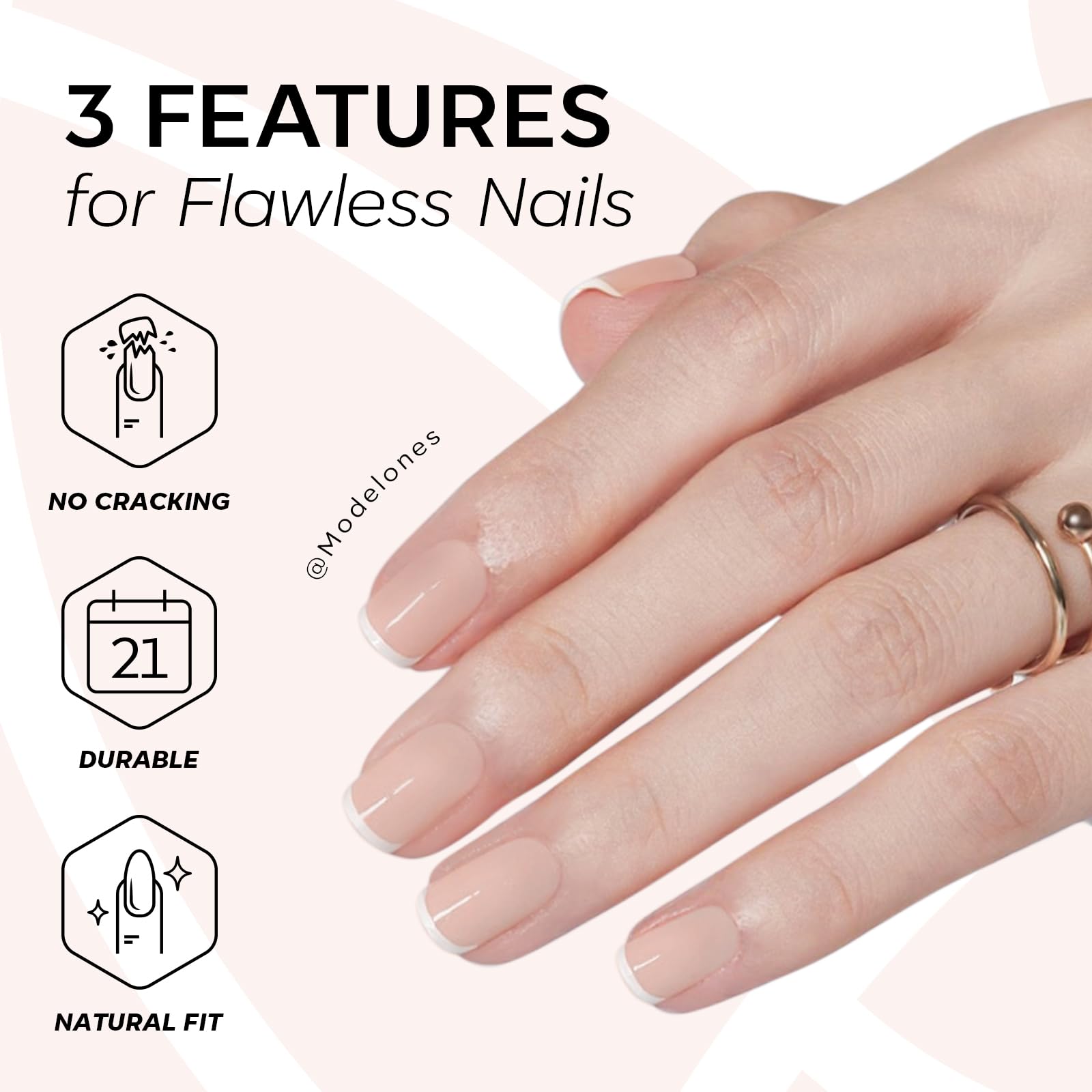 Modelones lima de uñas doble cara para dar forma suave y precisa.