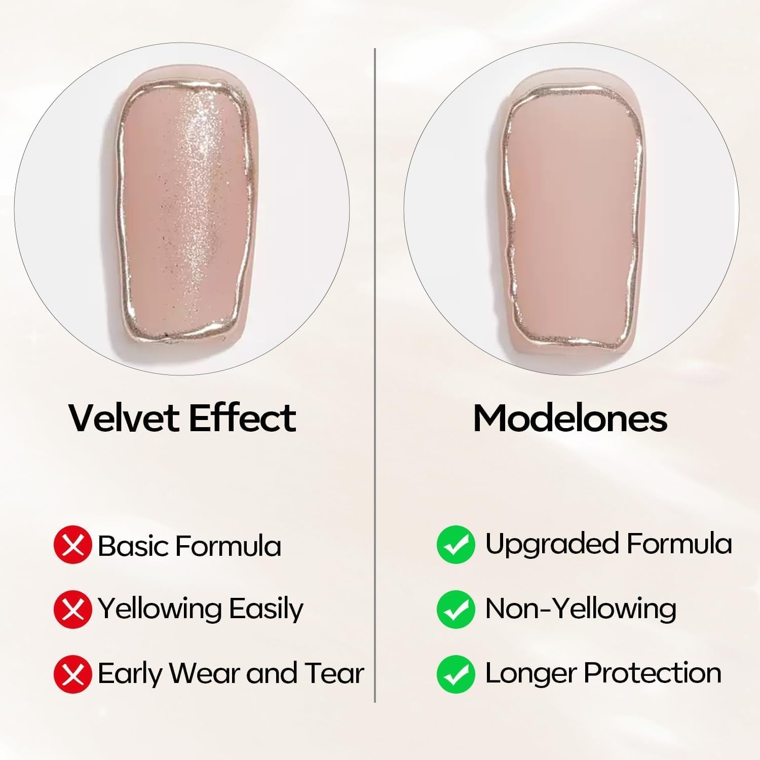 Modelones long-lasting matte nails under lighting show staying power.