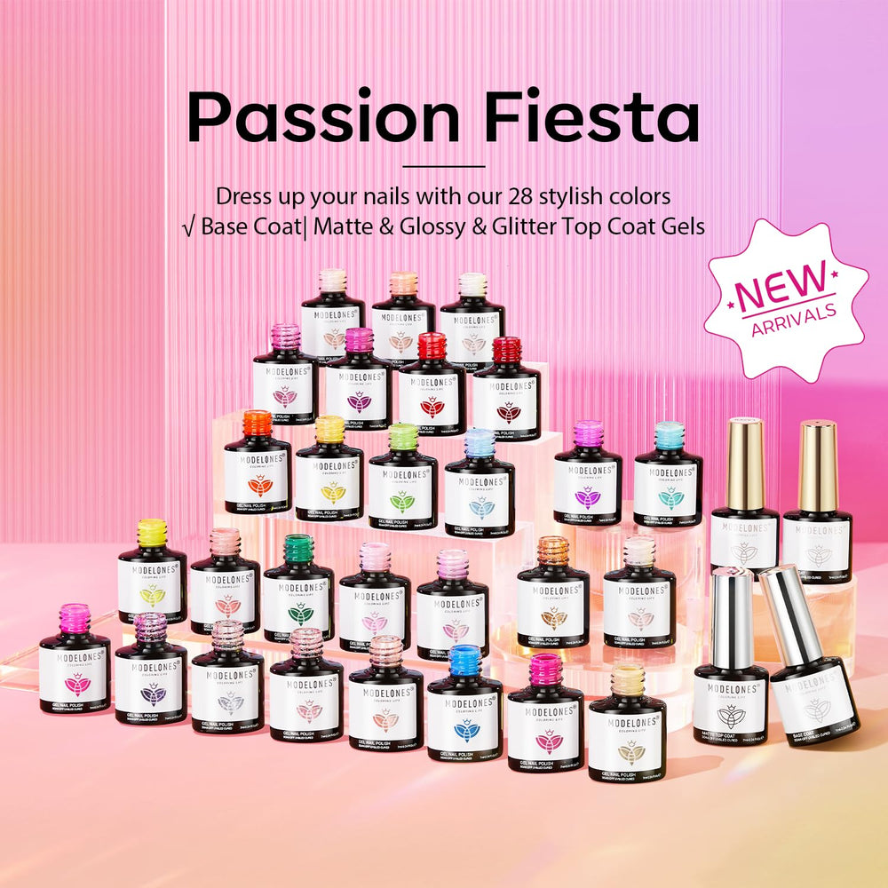 Modelones matte top coat delivers chic velvety finish.