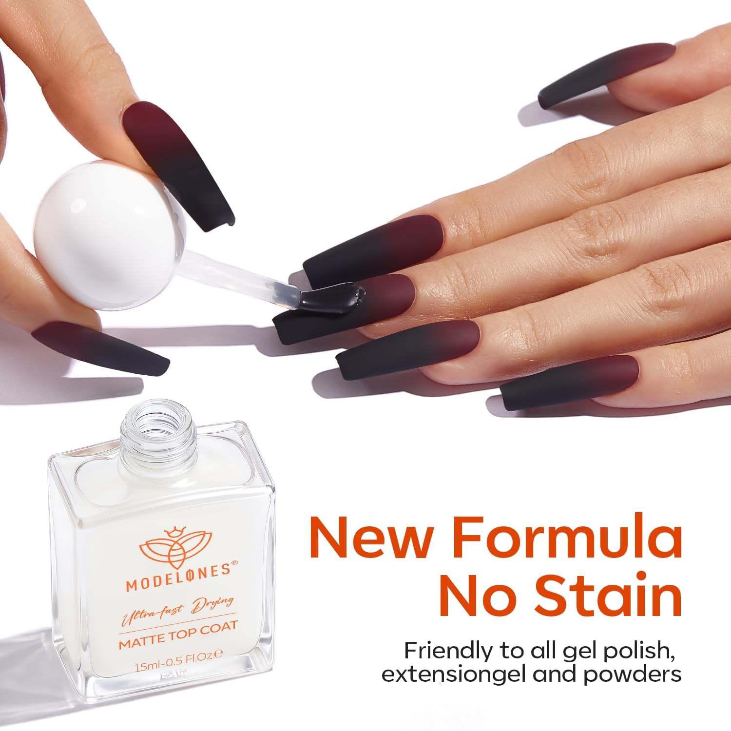 modelones Matte Top Coat seals color to resist chips