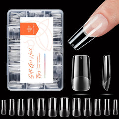 Modelones medium square nail tips full-cover extensions for seamless DIY nails