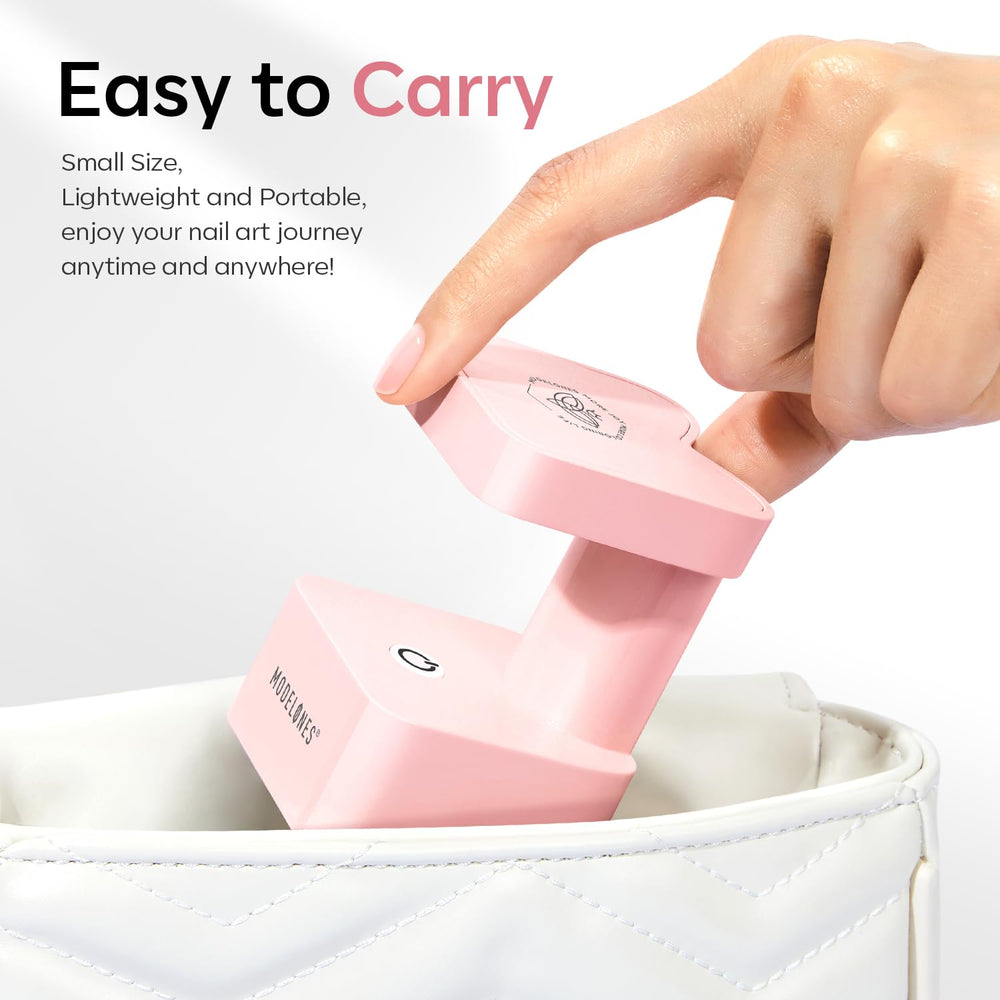 Modelones pink lamp with USB port for convenient power on the go.