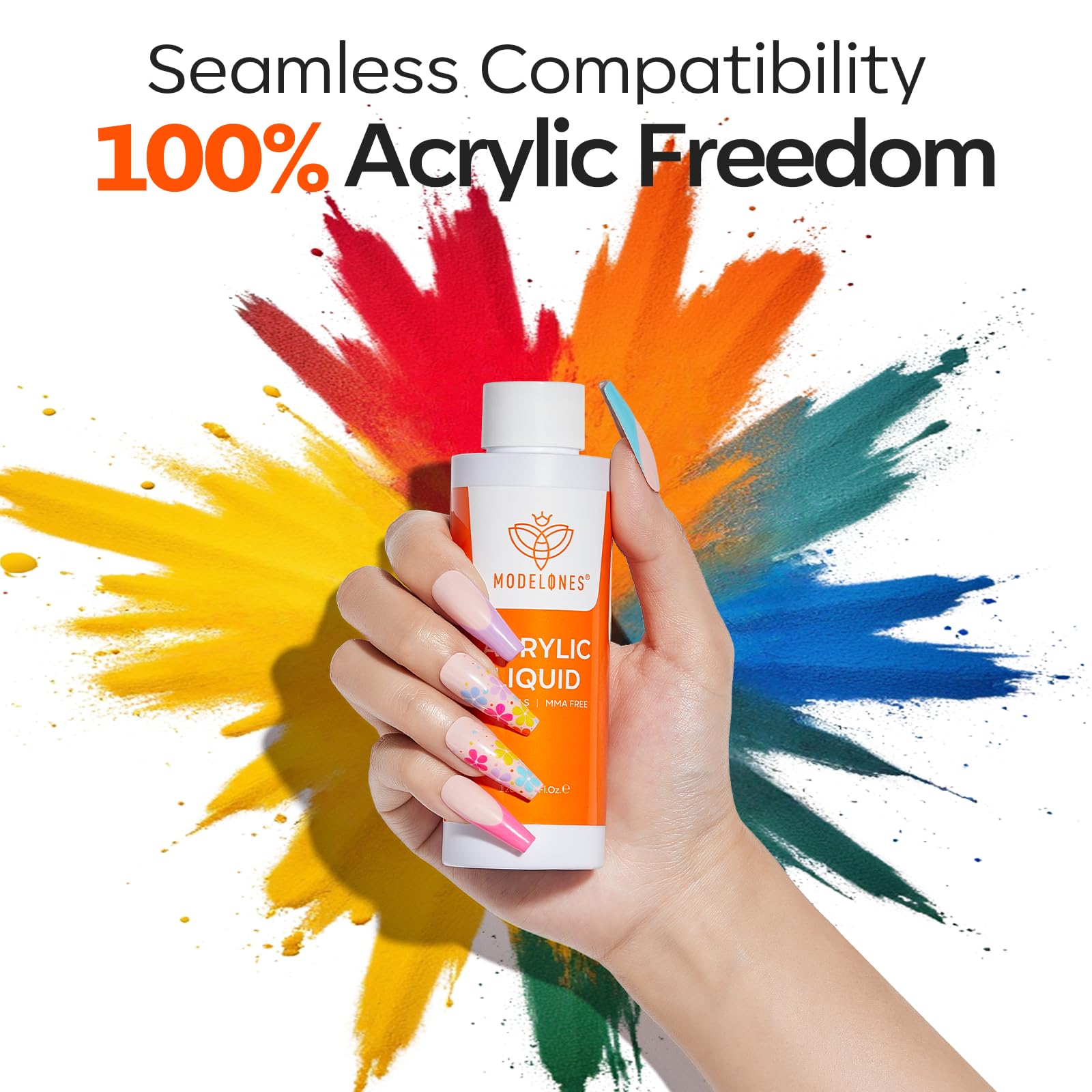 Modelones monomer liquid helps build stronger nails with acrylic powder