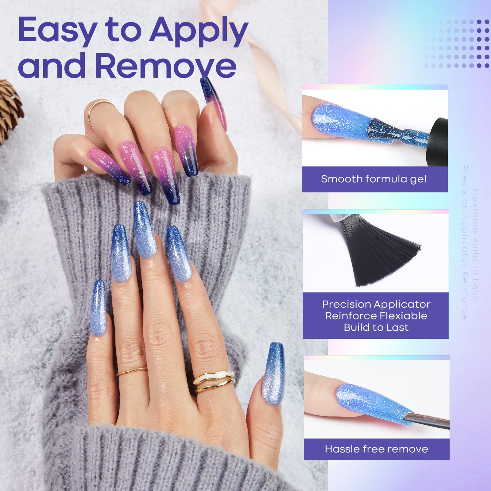 Modelones Mood Gel uses toxin free ingredients for nails