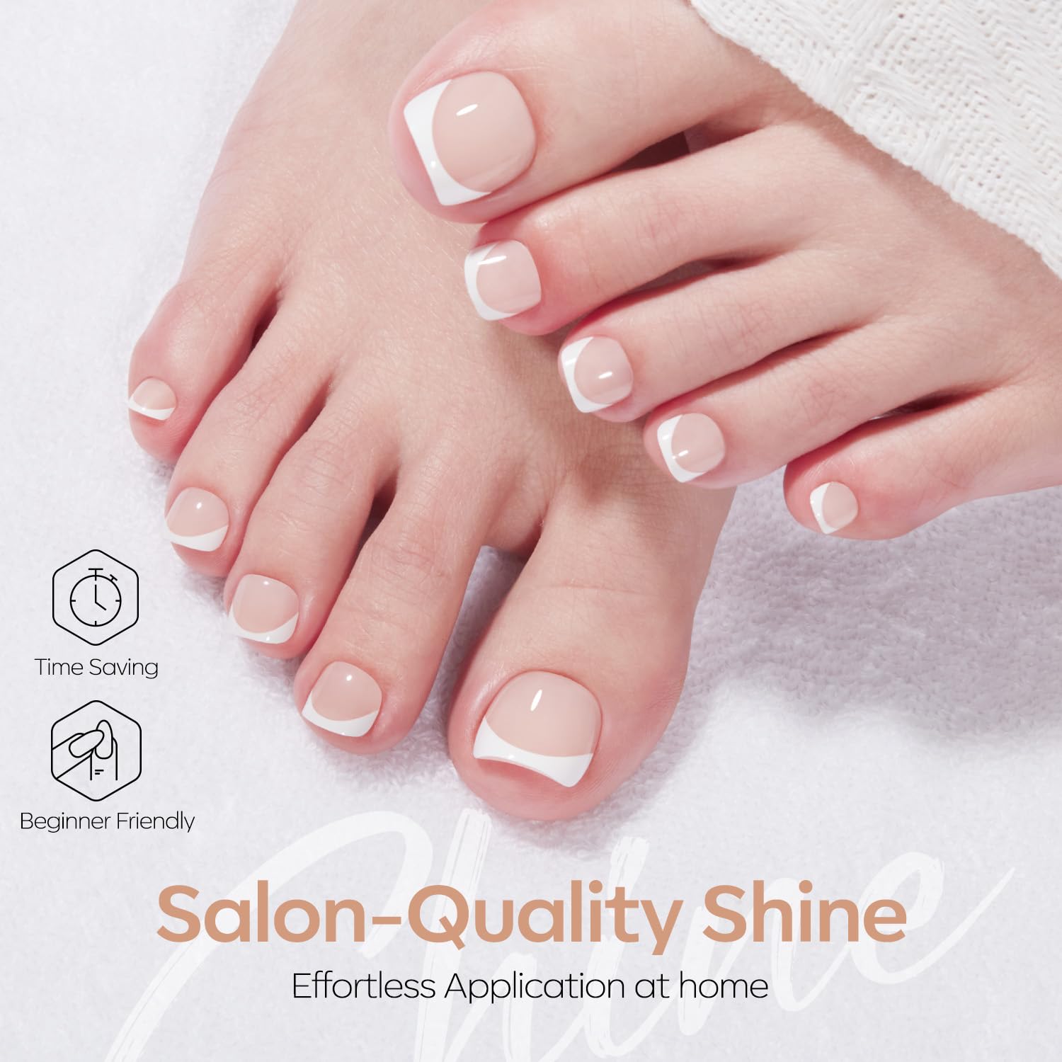 Modelones adhesive glue and jelly tabs for durable toe nail wear