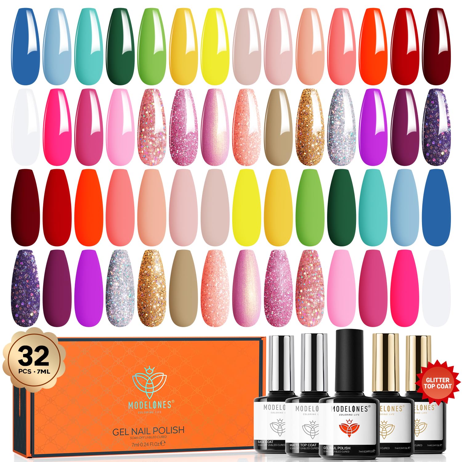 Modelones all-in-one kit for salon-quality home manicures.