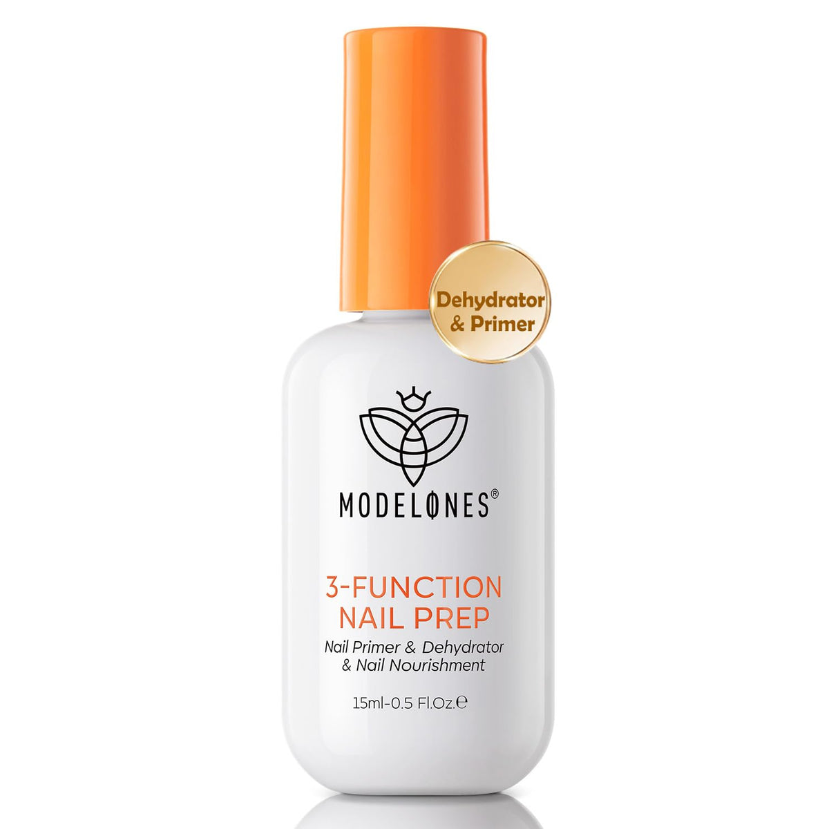 Modelones nail dehydrator base coat bottle ready for prep.