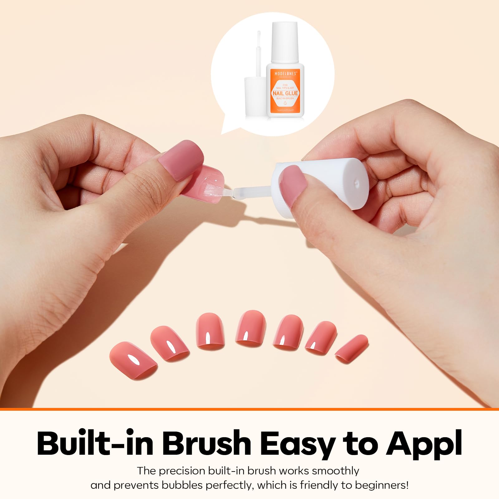 Modelones glue used for securing rhinestones in nail art