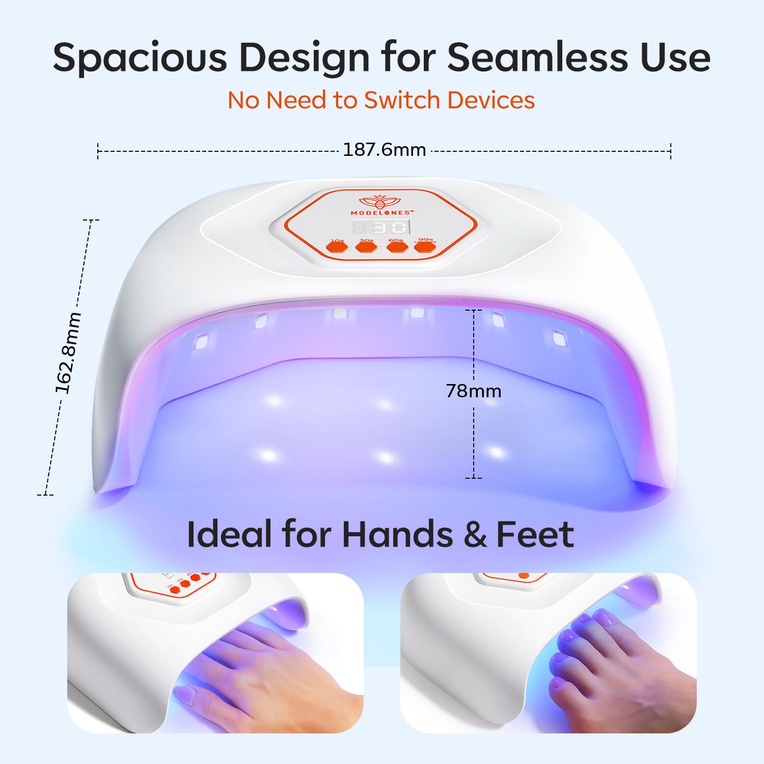 Modelones gel polish and adhesive pairing enhances manicure results.