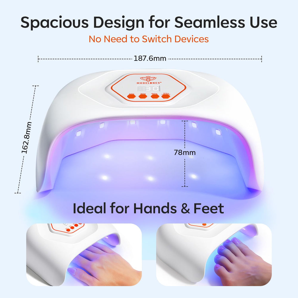Modelones gel polish and adhesive pairing enhances manicure results.